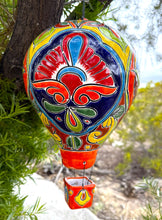 Load image into Gallery viewer, colorful talavera hot air balloon decoration - large