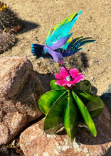 Load image into Gallery viewer, barrel cactus hummingbird yard art-pink