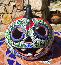 Load image into Gallery viewer, hand painted clay jack-o-lantern
