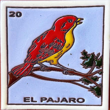 Load image into Gallery viewer, mexican loteria tile el pajaro - textured