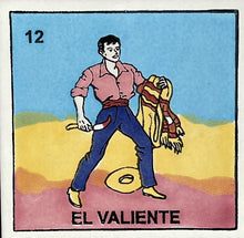 Load image into Gallery viewer, loteria tile el valiente