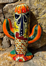 Load image into Gallery viewer, decorative talavera saguaro cactus -d
