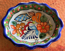 Load image into Gallery viewer, talavera bowl - dark green red blue