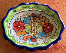 Load image into Gallery viewer, talavera bowl- lime green orange blue