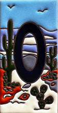 Load image into Gallery viewer, Talavera House Numbers - Cactus Scene