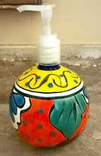 Load image into Gallery viewer, round talavera soap dispenser