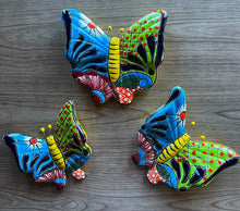 Load image into Gallery viewer, talavera butterflies - blue and green