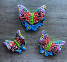 Load image into Gallery viewer, talavera butterflies - purple orange blue