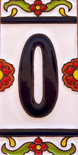 Load image into Gallery viewer, Talavera House Numbers - Red Flowers