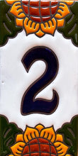 Load image into Gallery viewer, Talavera House Numbers - Sunflowers