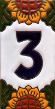 Load image into Gallery viewer, Talavera House Numbers - Sunflowers