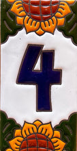 Load image into Gallery viewer, Talavera House Numbers - Sunflowers