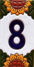 Load image into Gallery viewer, Talavera House Numbers - Sunflowers