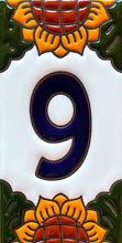 Load image into Gallery viewer, Talavera House Numbers - Sunflowers