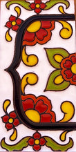 Load image into Gallery viewer, Talavera House Numbers - Red Flowers