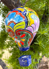 Load image into Gallery viewer, colorful talavera hot air balloon with intricate designs
