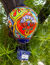 Load image into Gallery viewer, colorful talavera hot air balloon decor with intricate designs
