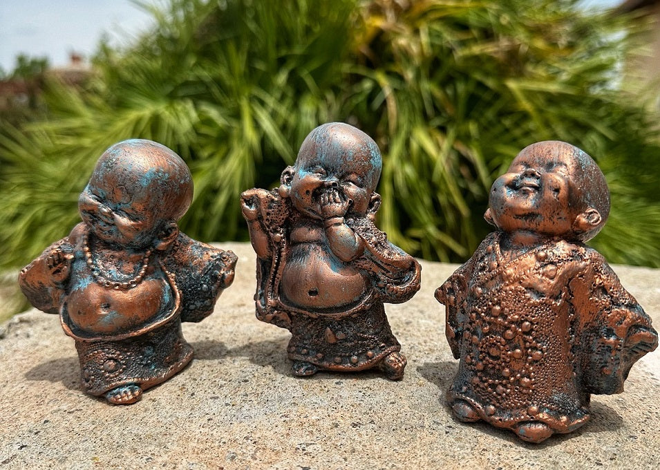 happy buddha statues
