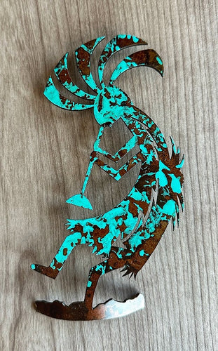 kokopelli metal wall art - b6