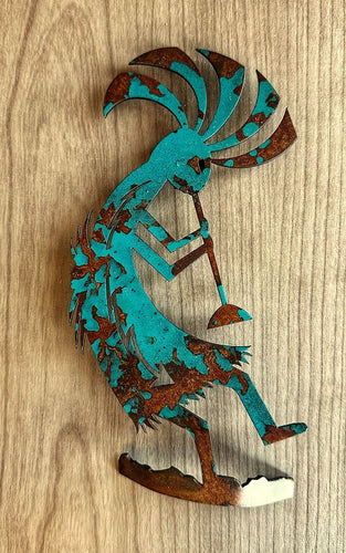 kokopelli metal wall art - d7