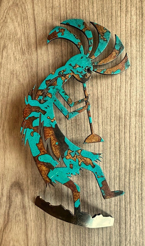 kokopelli metal wall art - e7