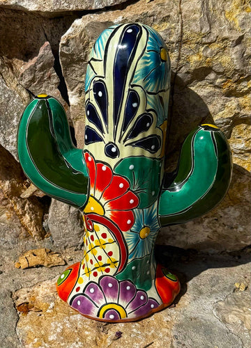 colorful talavera saguaro cactus-b