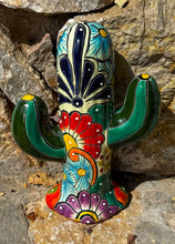 Load image into Gallery viewer, decorative talavera saguaro -b back
