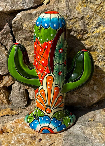 colorful talavera saguaro cactus -c
