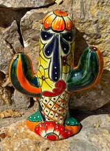 Load image into Gallery viewer, talavera saguaro cactus sculpture -d
