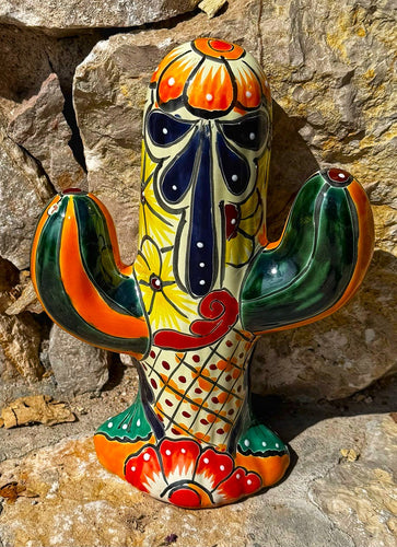 talavera saguaro cactus sculpture -d