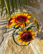 Load image into Gallery viewer, sunflower sculpture decoration with 5 flowers 
