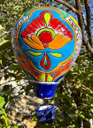 colorful talavera hot air balloon decoration