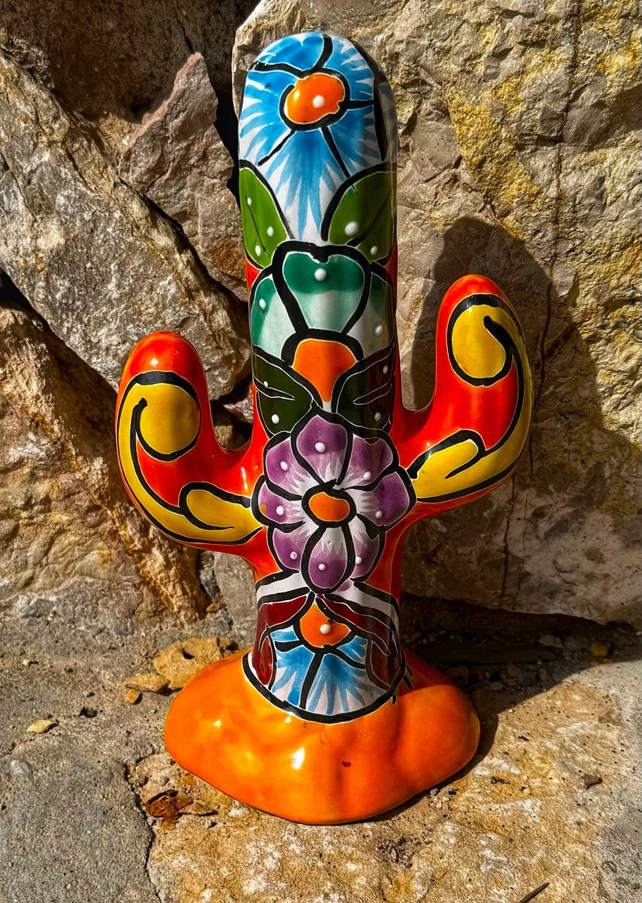 decorative talavera saguaro cactus -6