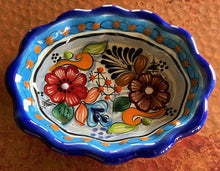 Load image into Gallery viewer, talavera bowl - blue tan
