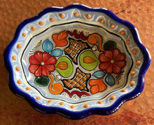 Load image into Gallery viewer, talavera bowl - light blue orange
