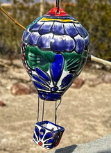 Load image into Gallery viewer, talavera hot air balloon blue red green-2
