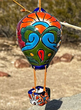 Load image into Gallery viewer, talavera hot air balloon orange green blue
