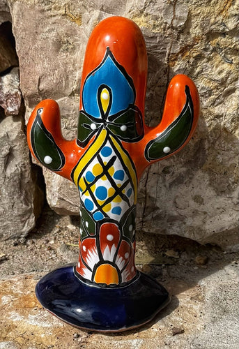 decorative talavera saguaro cactus - sm e