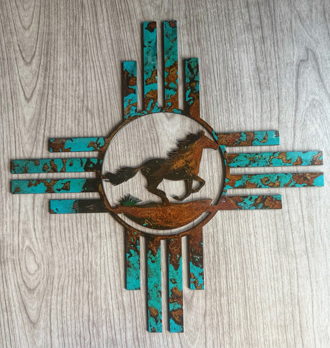wild horse in New Mexico Zia Sun Wall Art