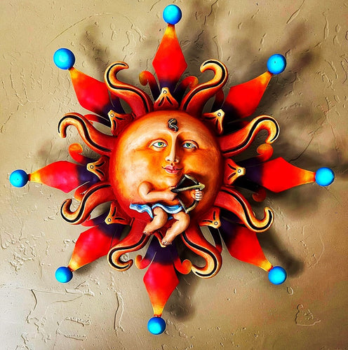 3D cupid sun wall decor