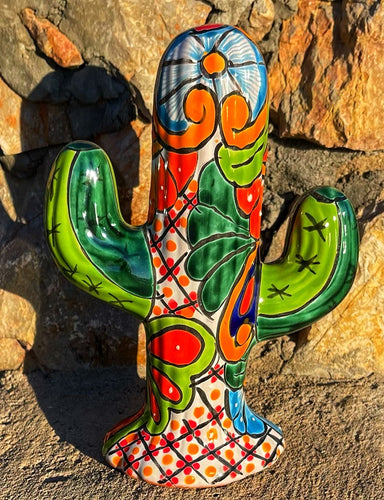 standing talavera saguaro