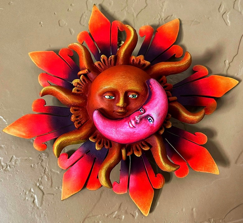 sun and moon smiling wall decor