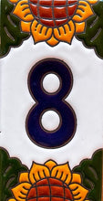 Load image into Gallery viewer, Talavera House Numbers - Sunflowers
